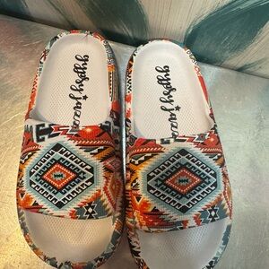 Gypsy Jazz Multicolor Aztec Women's Mules